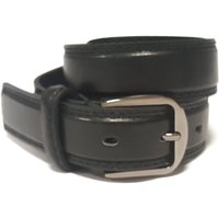 Accessory Mens Sidney Matte Finish Slim Leather Belt in Black ” – “