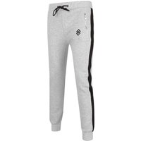 Sweatpants St Morris Racer Stripe Cuffed Joggers in Light Grey Marl – Saint & Sinner