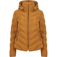 Coats Jackets Oracle Chevron Quilted Hooded Puffer Jacket in Mustard Coats Jackets Oracle Chevron Quilted Hooded Puffer Jacket in Mustard
