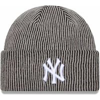 New York Yankees MLB Rib Grey Cuff Knit Beanie Hat New Era Cap adult unisex