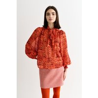 Boo Rosechild Tie Neck Blouse Apricot