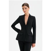 Lavish Alice LEA Structured Corset Blazer in Black X