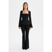 Lavish Alice MAXINE Tailored Fit & Flare Trousers in Black X Lavish Alice MAXINE Tailored Fit & Flare Trousers in Black X