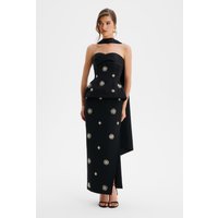 Lavish Alice IVY Star Embellished Bandeau Corset Top With Scarf In Black S Lavish Alice IVY Star Embellished Bandeau Corset Top With Scarf In Black S