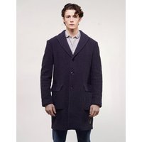 Nigel Hall Single Breasted Overcoat in Navy Nigel Hall Single Breasted Overcoat in Navy