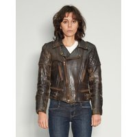 Padded Leather Biker Jacket
