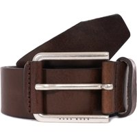 Boss Jily Leather Belt – Medium Brown