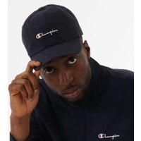 Champion Small Script Logo Baseball Cap – Navy One Size