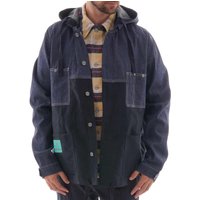 Nigel Cabourn Hooded Chore Denim Jacket – Black Navy