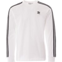 Adidas Originals Stripes Long Sleeve Top – White