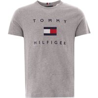 Tommy Hilfiger Flag Logo shirt – Grey Heather Tommy Hilfiger Flag Logo shirt – Grey Heather