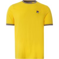 Fila Vintage Flank Tipped Ringer Shirt YellowBlue