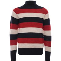 Nigel Cabourn Striped Seamless Roll Neck Jumper – NaturalBlack