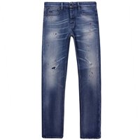 Emporio Armani J Slim-fit Worn-Wash Ripped Denim Jeans – Denim W” L”