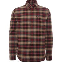Fred Perry Tonal Tartan Shirt – Warm Stone