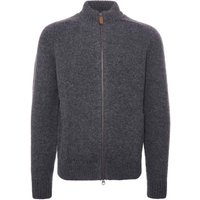 Barbour Calder Knitted Zip Sweatshirt – Charcoal Marl
