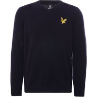 Lyle & Scott x Stuarts London Soft Italian Lambswool V-Neck Jumper – Dark Navy