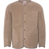 Danton Fleece Collarless Jacket – Beige
