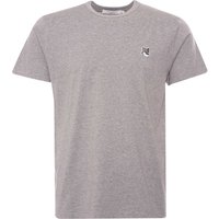 Maison Kitsune Grey Fox Head Patch Shirt – Grey Melange Maison Kitsune Grey Fox Head Patch Shirt – Grey Melange