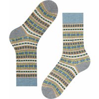 Burlington Socks Fair Isle Men Socks – Light GreyBlue One Size