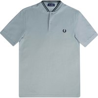 Fred Perry M Bomber Collar Polo Shirt – Silver Blue