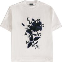 Emporio Armani Floral Logo Shirt – Bianco