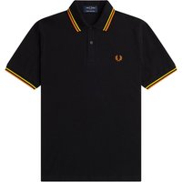 Fred Perry M Twin Tipped Polo Shirt – BlackCyber Yellow & Orange