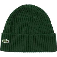 Lacoste Ribbed Wool Beanie – Green One Size Lacoste Ribbed Wool Beanie – Green One Size