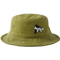 And Wander x Maison Kitsune Logo Embroidered Nylon Bucket Hat- Green One Size