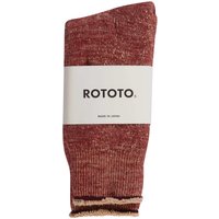 RoToTo Socks Double Face Crew Socks – Dark Red