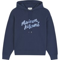 Maison Kitsune Handwriting Oversized Hoodie – Ink Blue