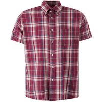 Real Hoxton Check Short Sleeves Shirt – Wine Blue Real Hoxton Check Short Sleeves Shirt – Wine Blue