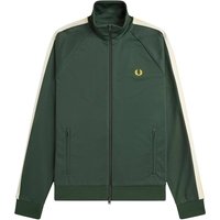 Fred Perry Two Colour Tape Track Jacket – Court Green