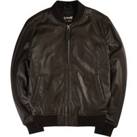 Schott NYC Leather Bomber Jacket – Brown