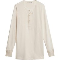 Merz b Schwanen Henley Long Sleeve Shirt – Nature Merz b Schwanen Henley Long Sleeve Shirt – Nature