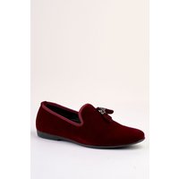 Volterra Velvet Tassel Wine Loafer