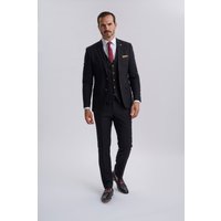 Mayfair Black Textured Three Piece Suit Mayfair Black Textured Three Piece Suit