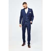 Caridi Navy Check Three Piece Suit Caridi Navy Check Three Piece Suit