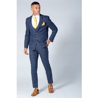 Marc Darcy Jenson Navy Check Three Piece Suit Marc Darcy Jenson Navy Check Three Piece Suit