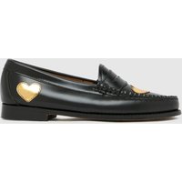 G.H. BASS Weejun Penny Love Loafer Flats in Black & Gold G.H. BASS Weejun Penny Love Loafer Flats in Black & Gold