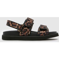 schuh Tiesha Footbed Sandals in Black & Brown schuh Tiesha Footbed Sandals in Black & Brown