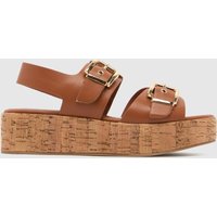 schuh Valora Cork Platform Sandals in Tan schuh Valora Cork Platform Sandals in Tan