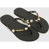 Havaianas Slim Stylish Flip Sandals in Black Havaianas Slim Stylish Flip Sandals in Black