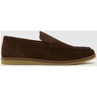 schuh Risk Suede Loafer Shoes in Brown