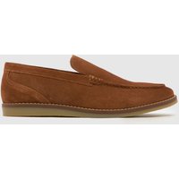 schuh Risk Suede Loafer Shoes in Tan