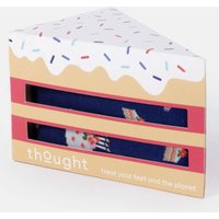 Thought Cake Slice Organic Cotton Socks in a Cake Box – Ink Blue – – Thought Cake Slice Organic Cotton Socks in a Cake Box – Ink Blue – –