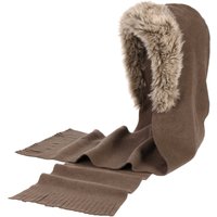 Fleece Hat-Scarf with Faux Fur by Lierys