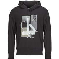 Calvin Klein Jeans CONNECTED LAYER LANDSCAPE HOODIE men’s Hoodies in Black Calvin Klein Jeans CONNECTED LAYER LANDSCAPE HOODIE men’s Hoodies in Black
