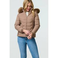 Izabel London Faux Fur Hooded Zip-Up Puffer Jacket men’s Jacket in Black Izabel London Faux Fur Hooded Zip-Up Puffer Jacket men’s Jacket in Black