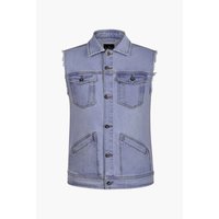 Enorsia Regular Fit Stretch Denim Sleeveless Jacket men’s in Blue
